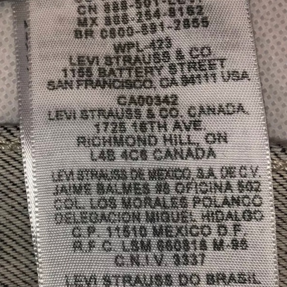 Levi 501 Jeans Straight Fit Men’s Gray Jeans 34x34 - Picture 10 of 13